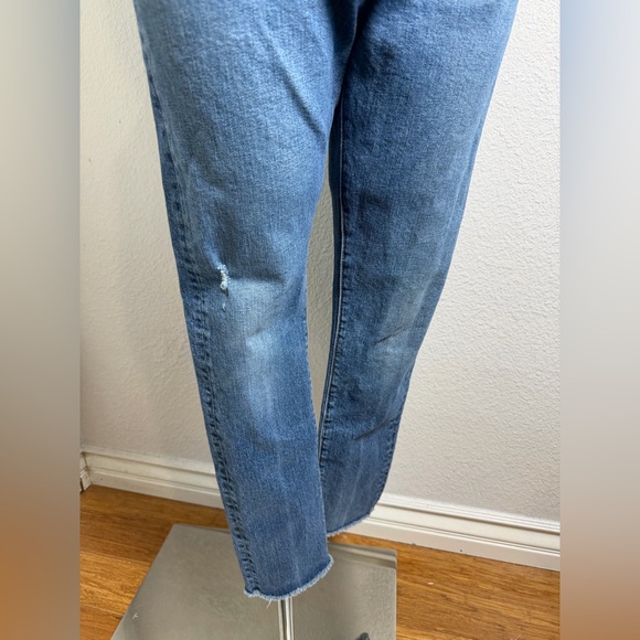 Veronica Beard Blue Button-Fly Straight Jeans 28 - Picture 3 of 10